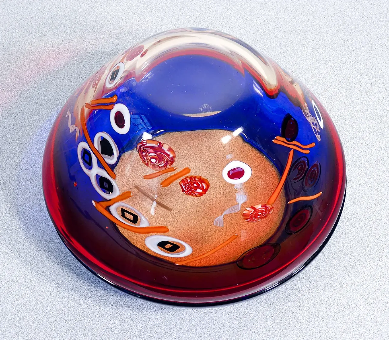 Vaso in vetro soffiato di Murano di Stefano Toso, anni '90 9
