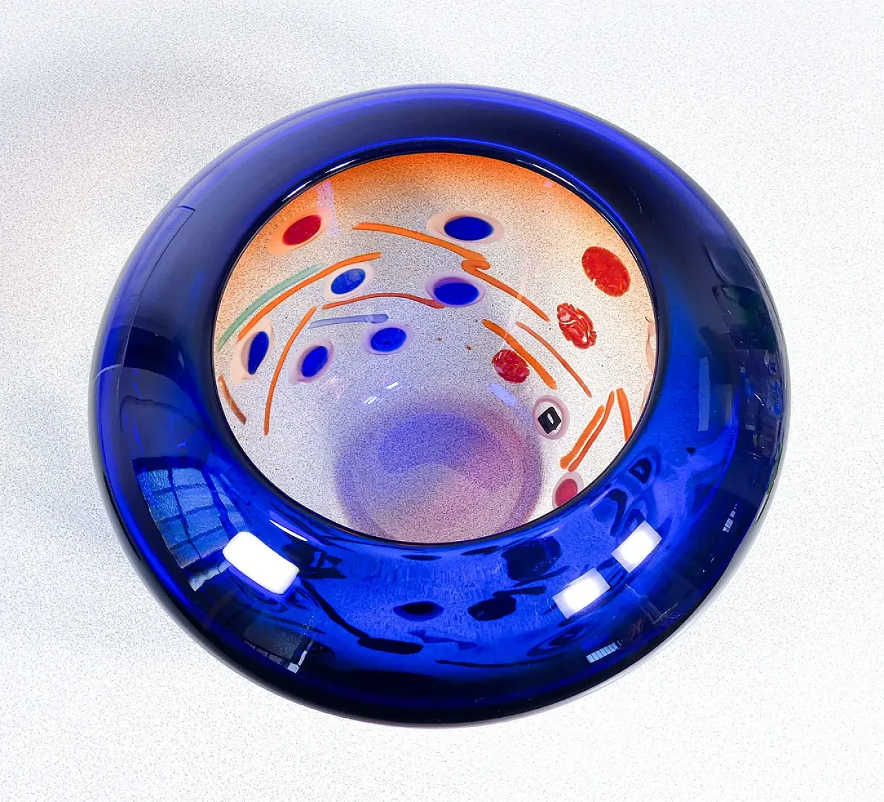 Vaso in vetro soffiato di Murano di Stefano Toso, anni '90 10