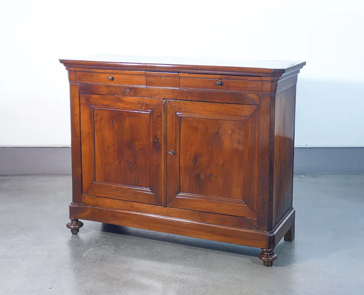 Credenza Carlo X in legno di noce, '800 1