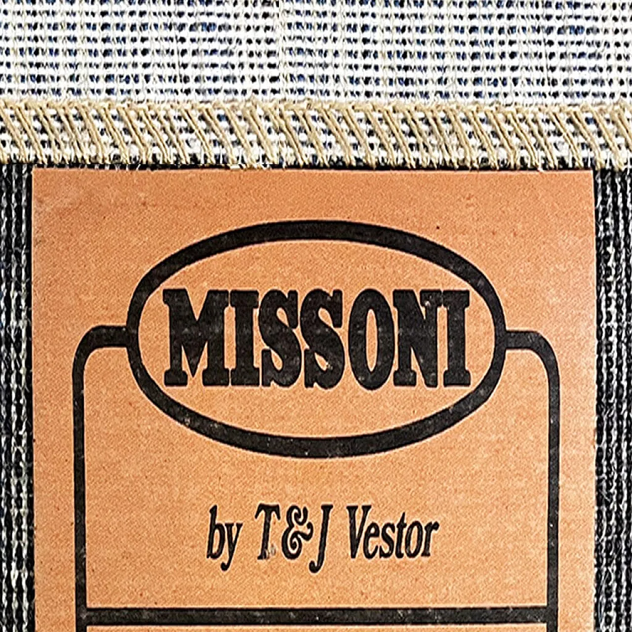 Square woolen rug by Ottavio Missoni, 1990s 8