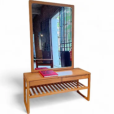 Consolle con specchio Brink Møbler in teak, anni ’60