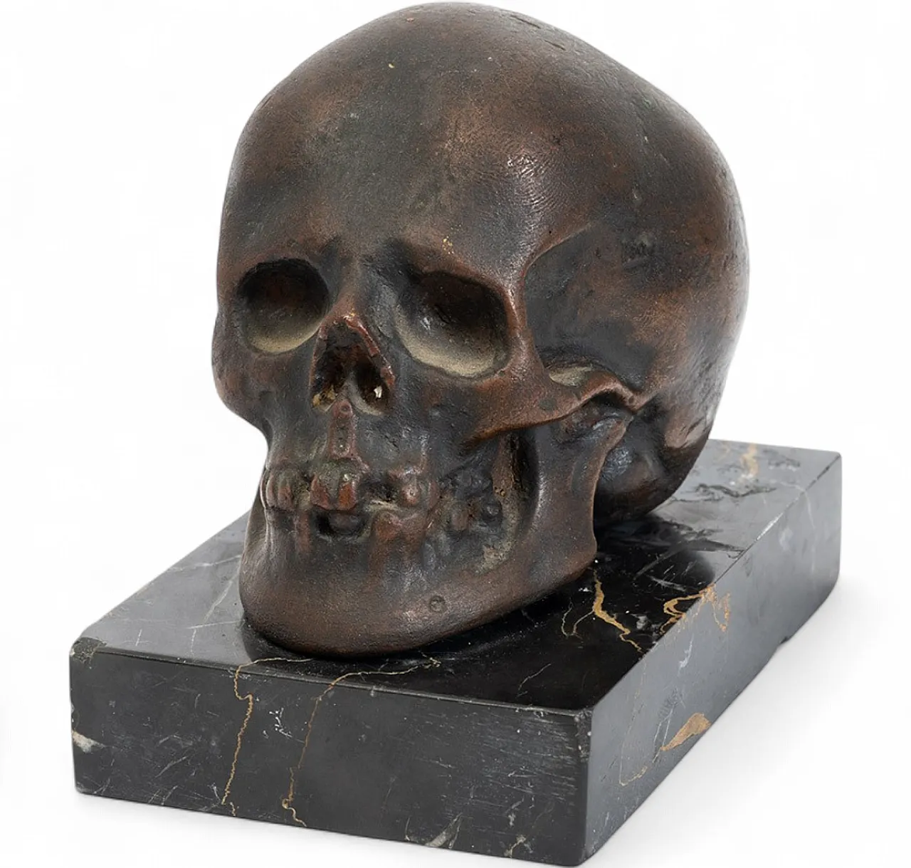 Memento Mori, Neapolitan sculpture in patinated bronze, 19th century 4