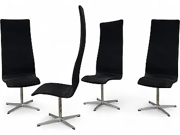 Set of four Oxford chairs by Arne Jacobsen for Fritz Hansen