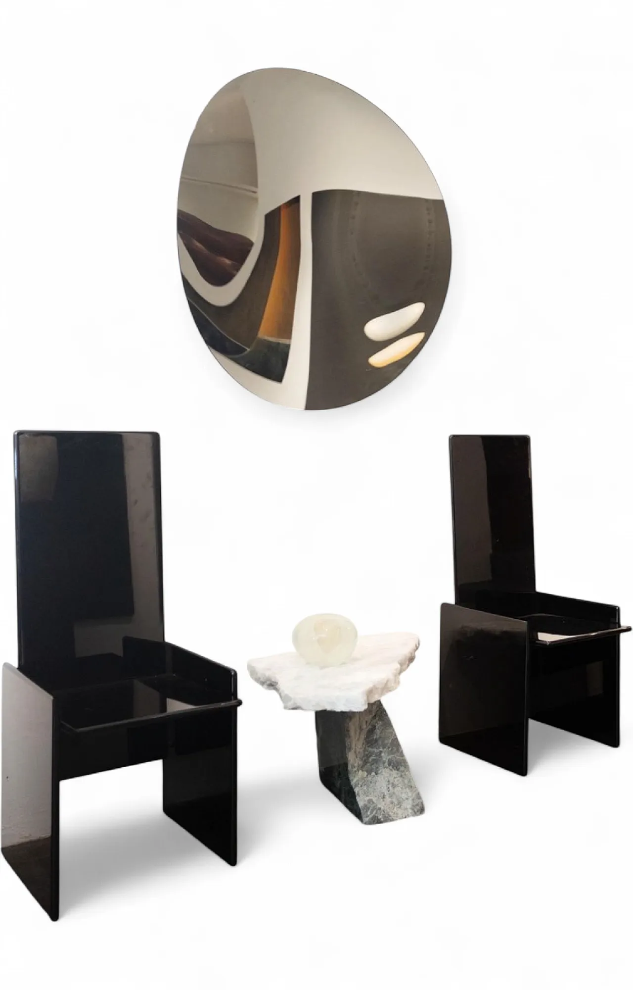 Set of 4 Kazuki chairs by Kazuhide Takahama for Simon, ne lacquered wood 4