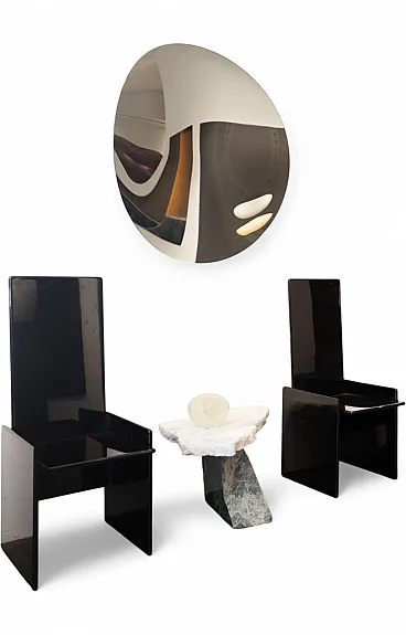 Set of 4 Kazuki chairs by Kazuhide Takahama for Simon, ne lacquered wood