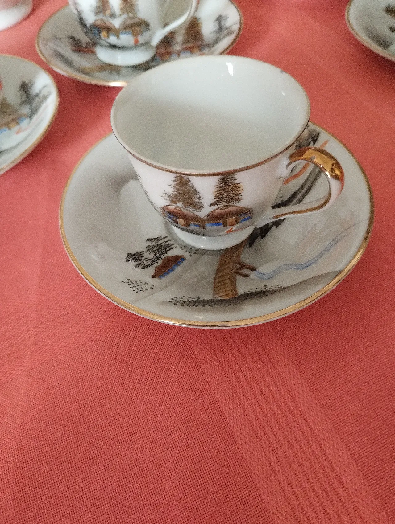 Servizio da caffé in porcellana giapponese, anni '50 2
