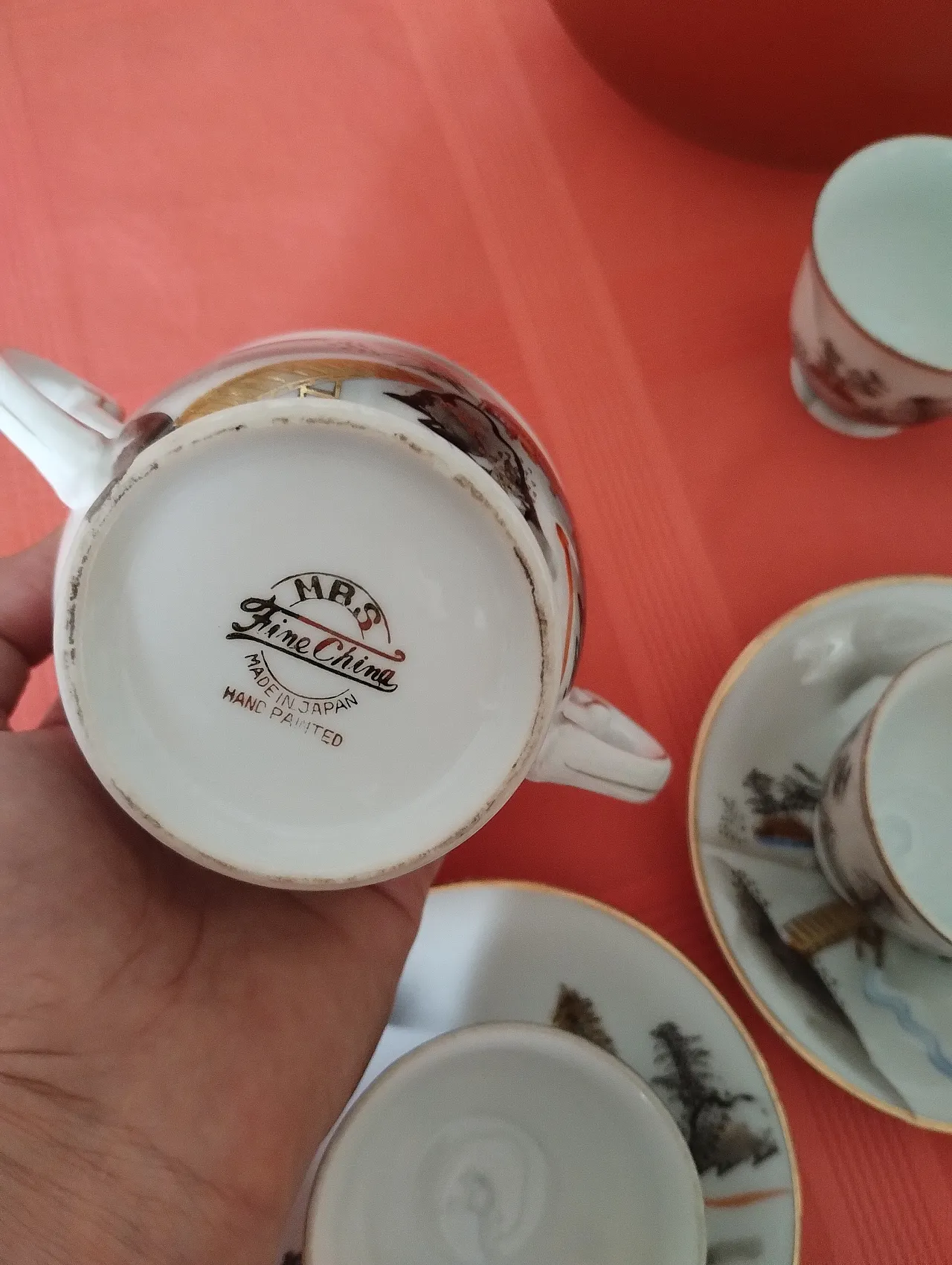Servizio da caffé in porcellana giapponese, anni '50 3