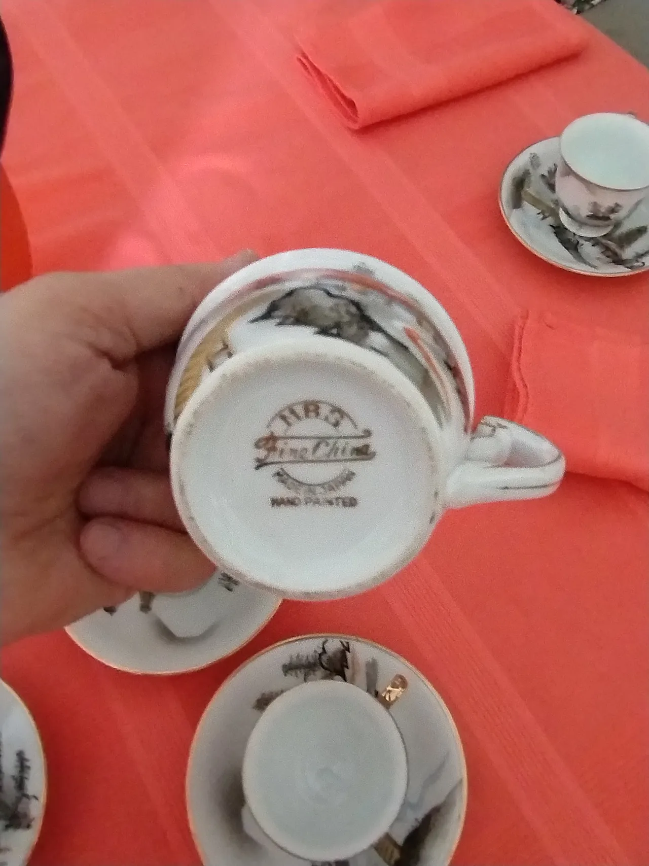 Servizio da caffé in porcellana giapponese, anni '50 4