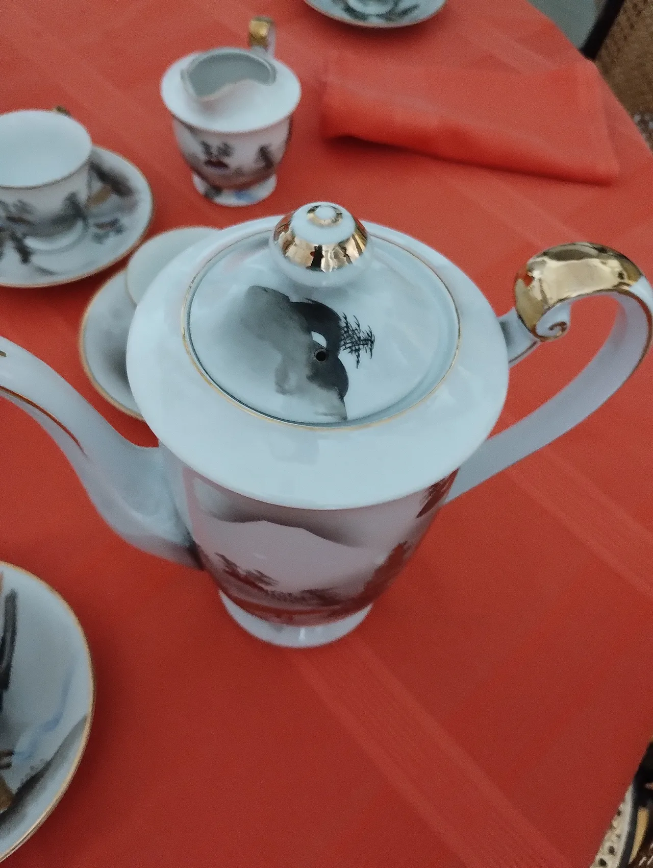 Servizio da caffé in porcellana giapponese, anni '50 6