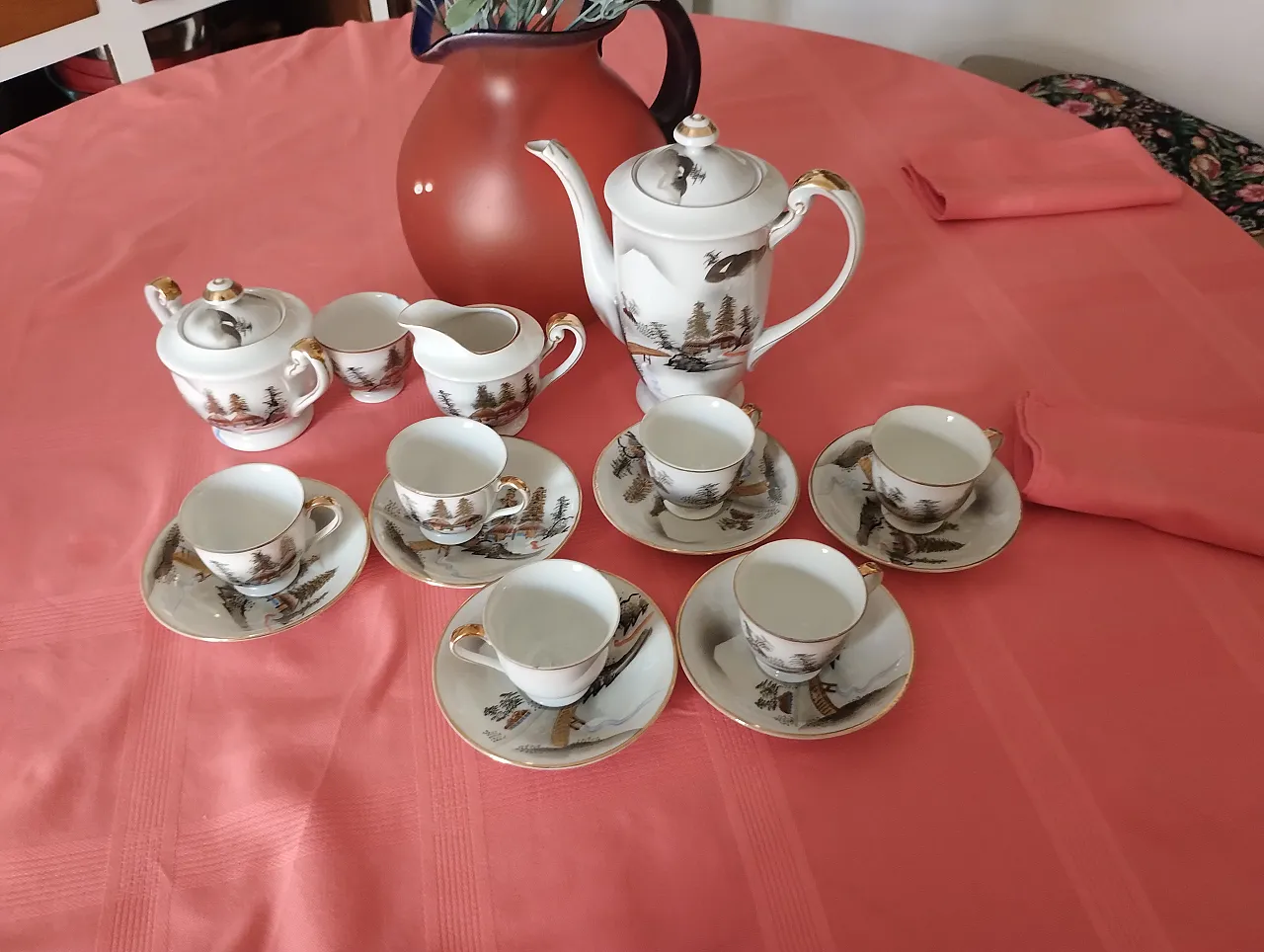 Servizio da caffé in porcellana giapponese, anni '50 7