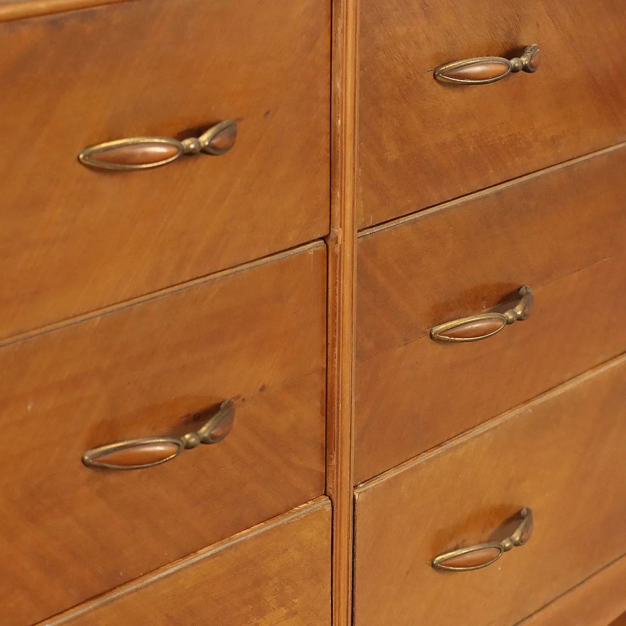 Chest of drawers in mahogany and glass top, mid-20th century 8