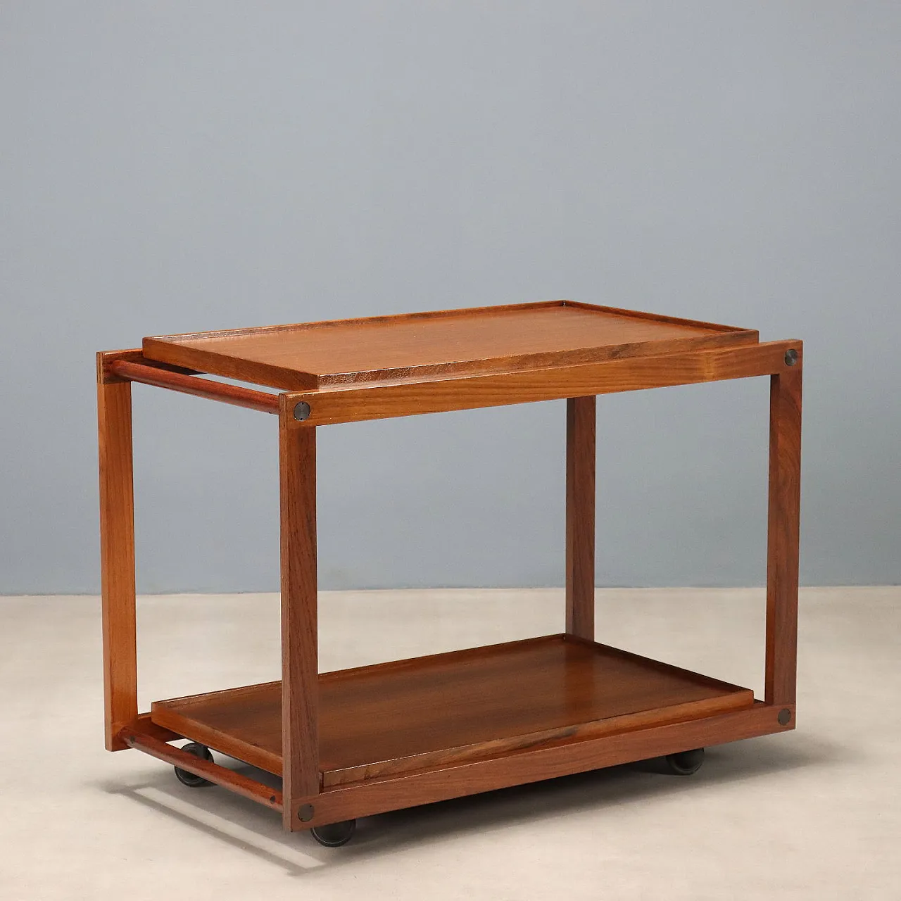 Carrello in teak, anni '60 1