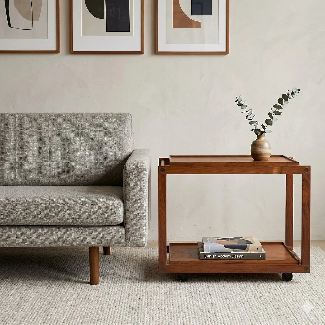 Carrello in teak, anni '60 2
