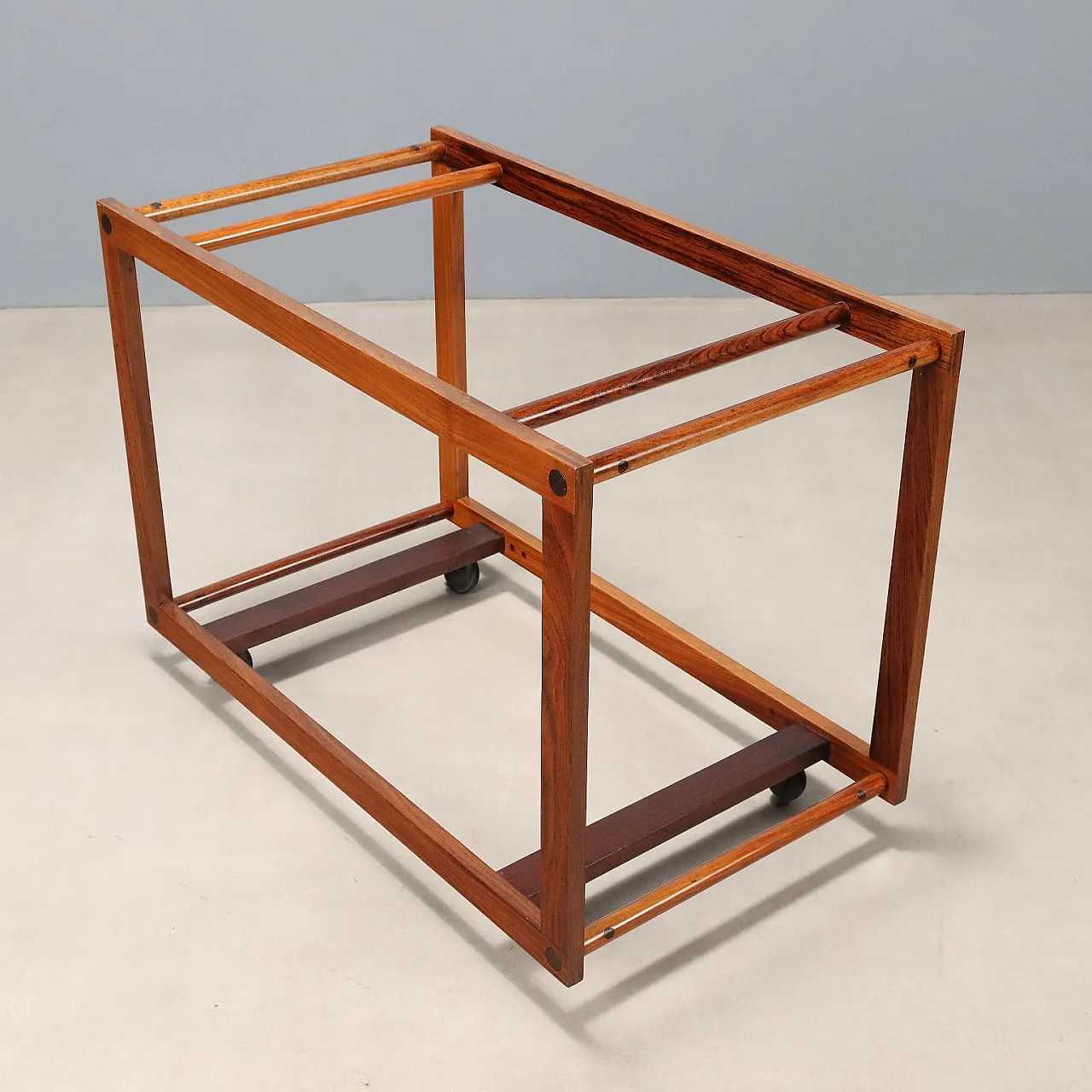 Carrello in teak, anni '60 8