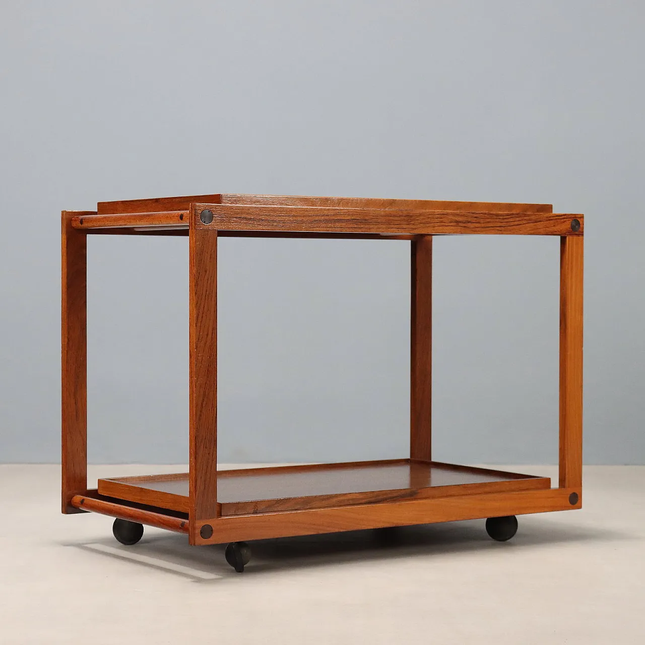 Carrello in teak, anni '60 9