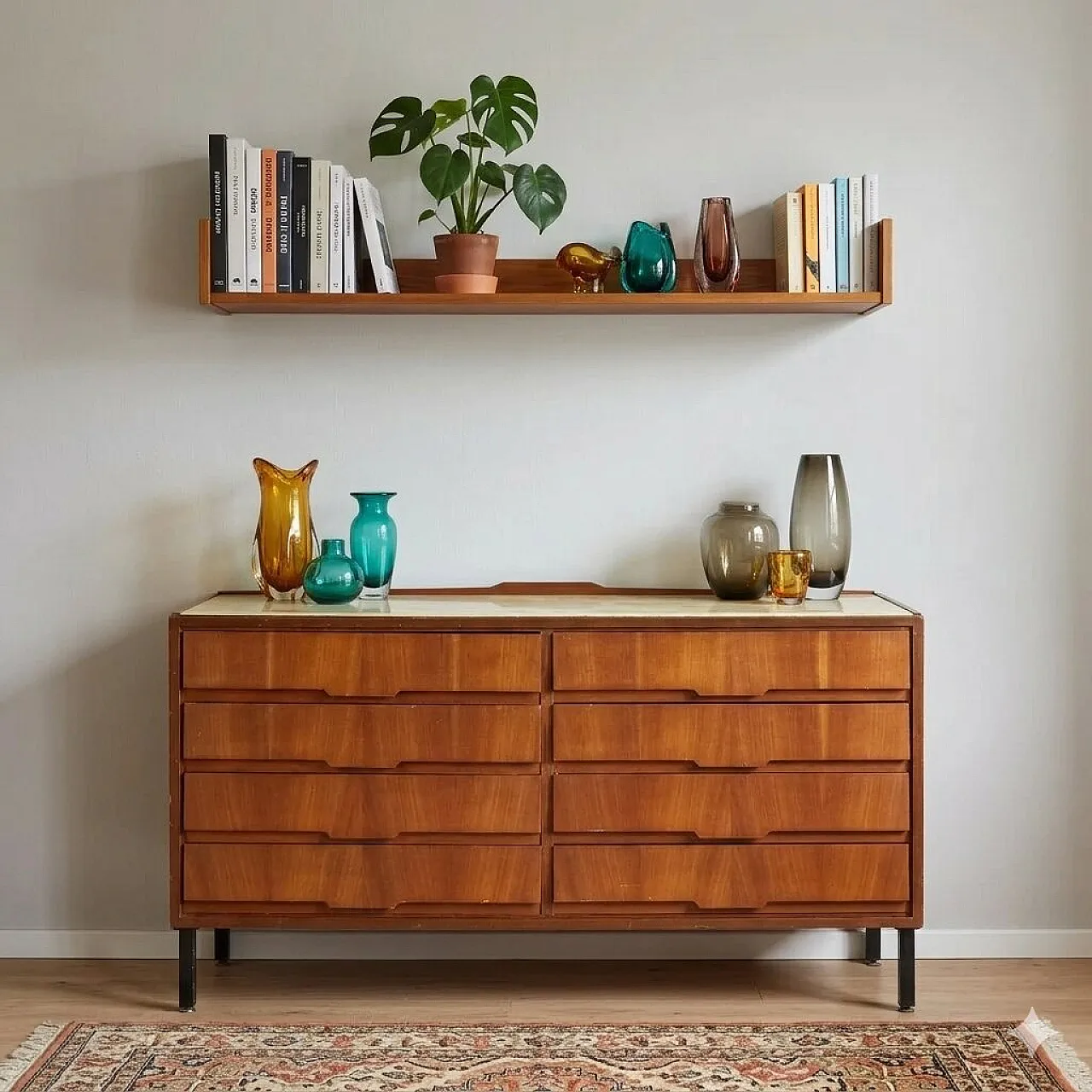 Dresser in wood and metal, 1960s 2