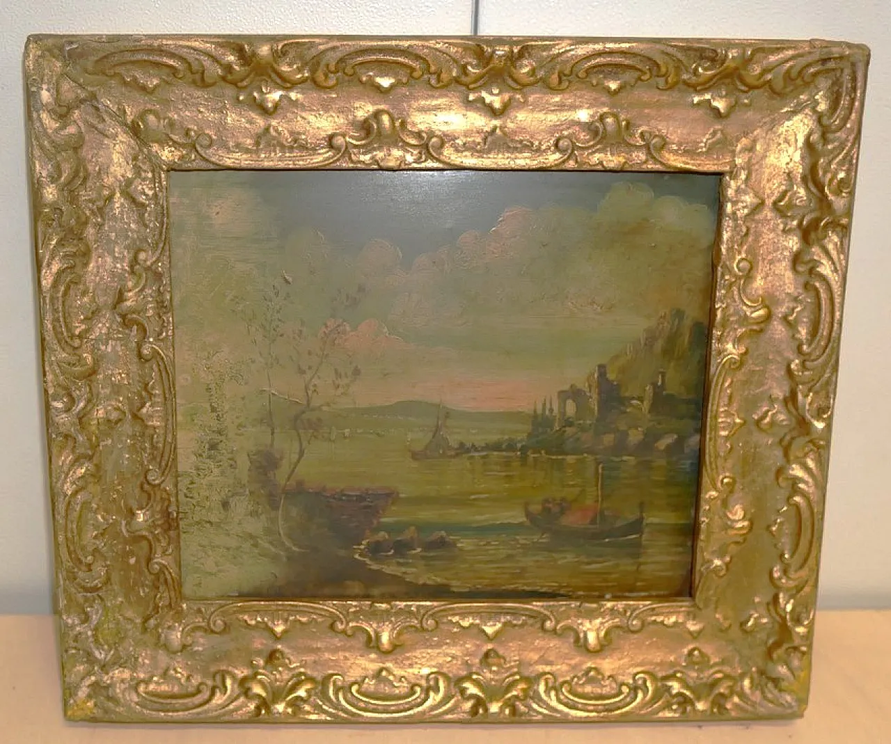 Paesaggio fluviale Dipinto ad olio, '800 8