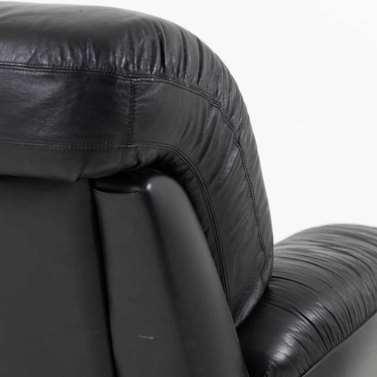 Pair of leather armchairs, 1970s 5