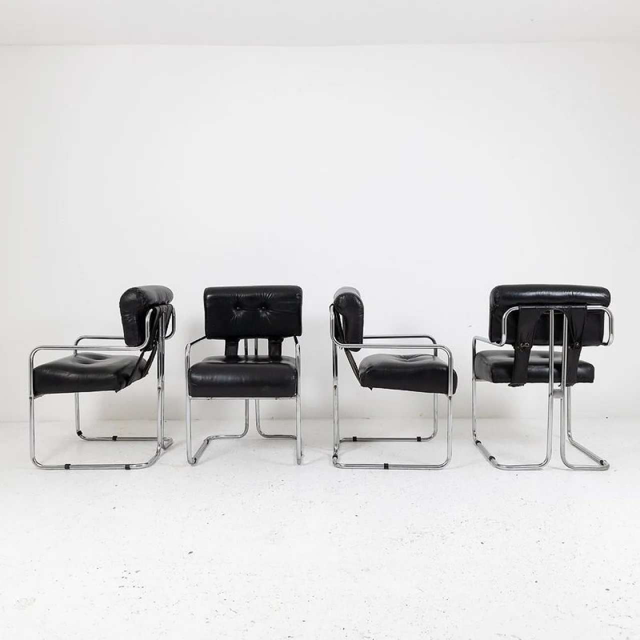 4 Tucroma armchairs by Guido Faleschini for Mariani, late 20th century 1