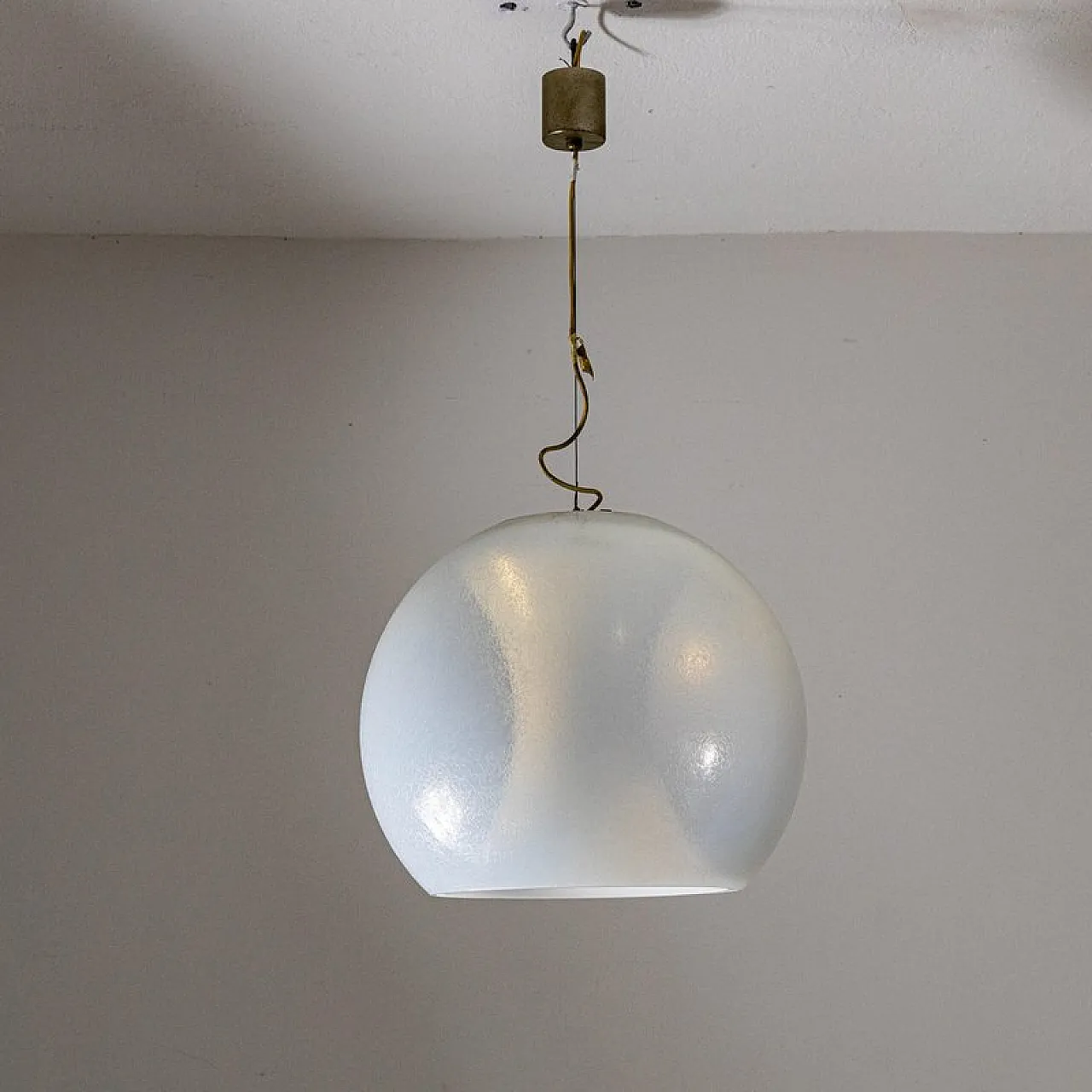 Glass pendant lamp from AV Mazzega, 1970s 1