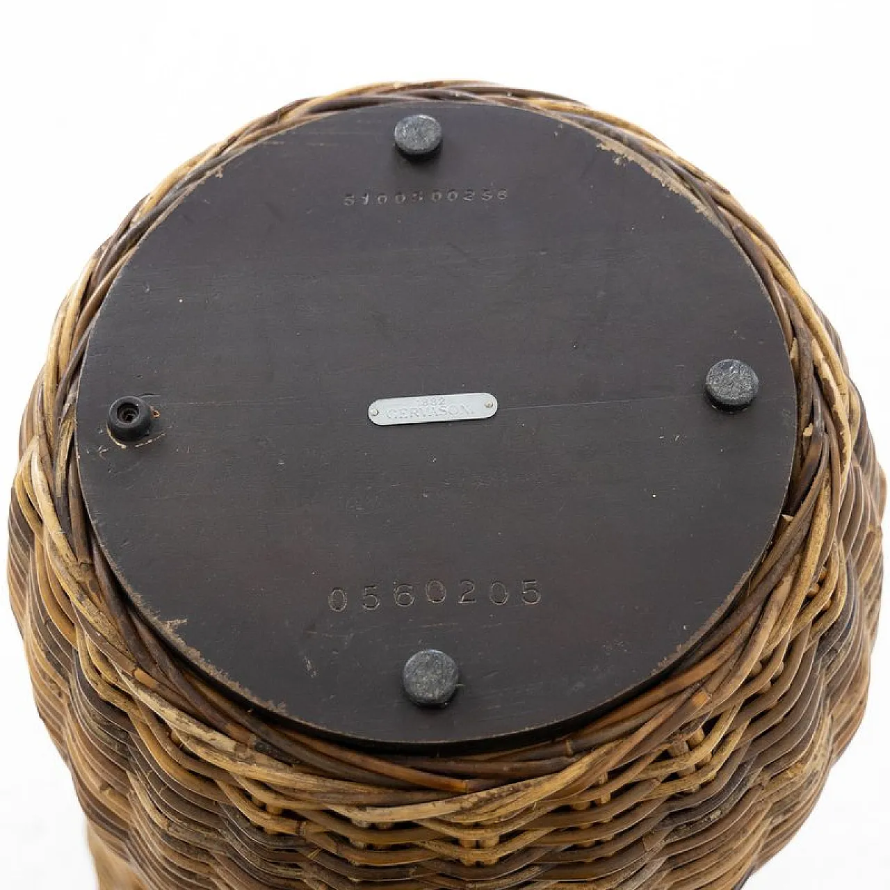 Rattan ottoman from Gervasoni, 1990s 5