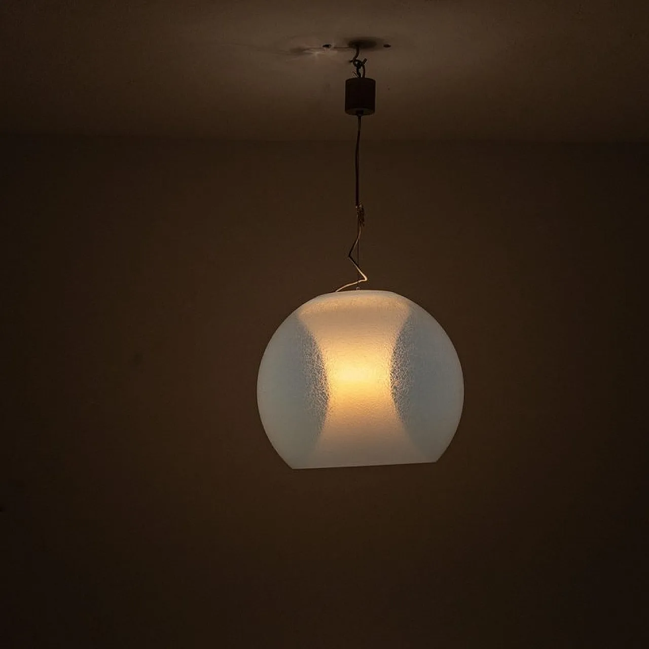 Glass pendant lamp from AV Mazzega, 1970s 3