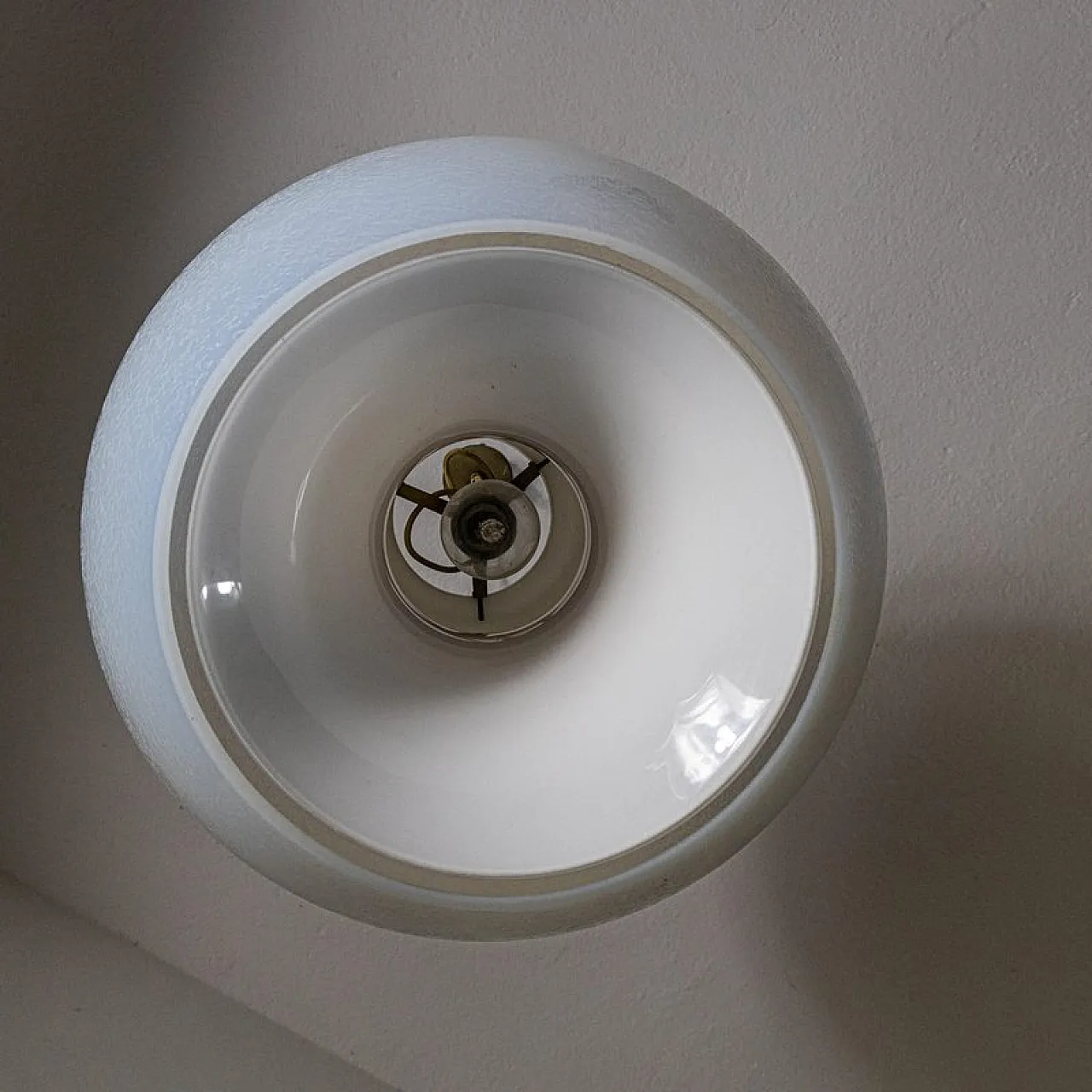 Glass pendant lamp from AV Mazzega, 1970s 8