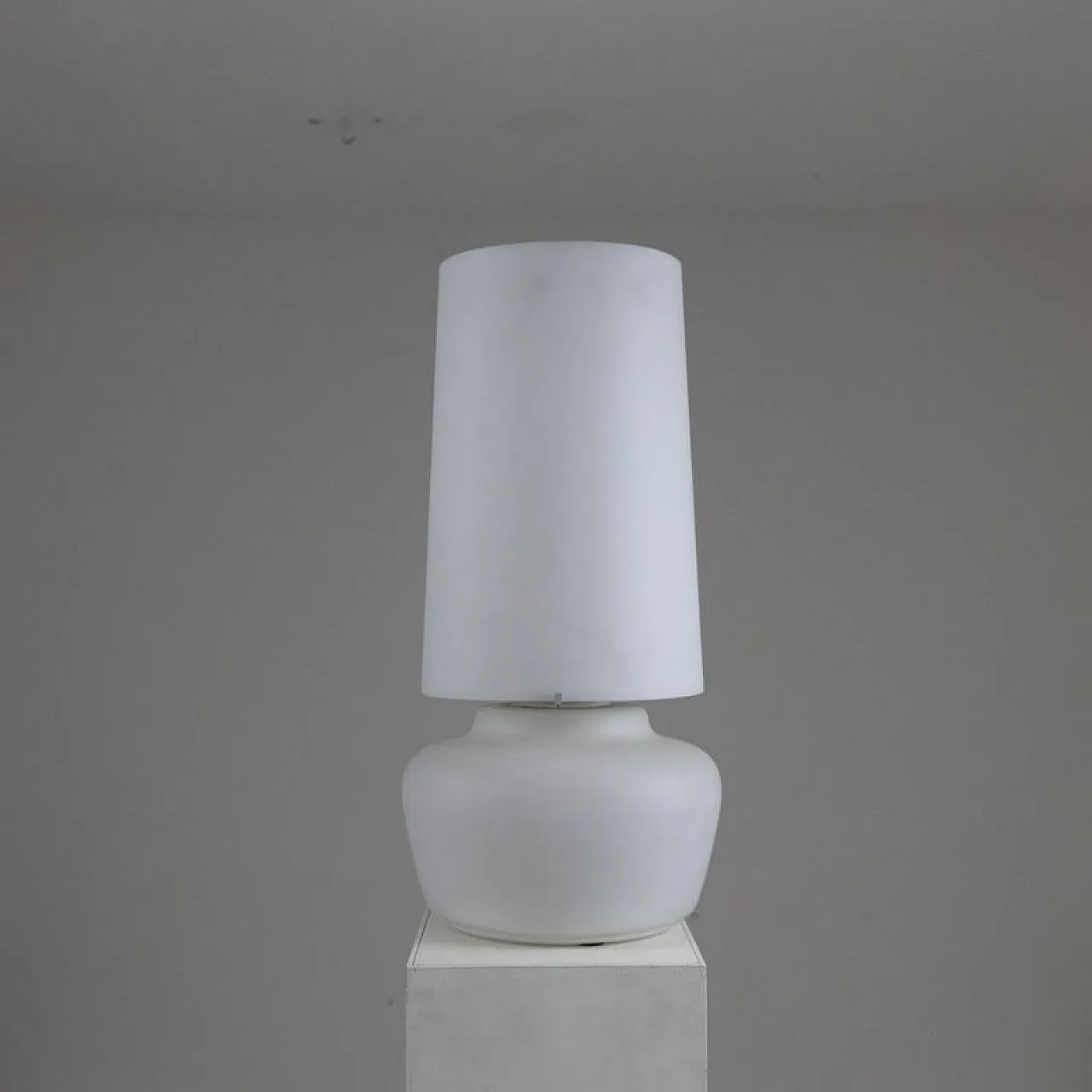 Satin glass table lamp, 1970s 3