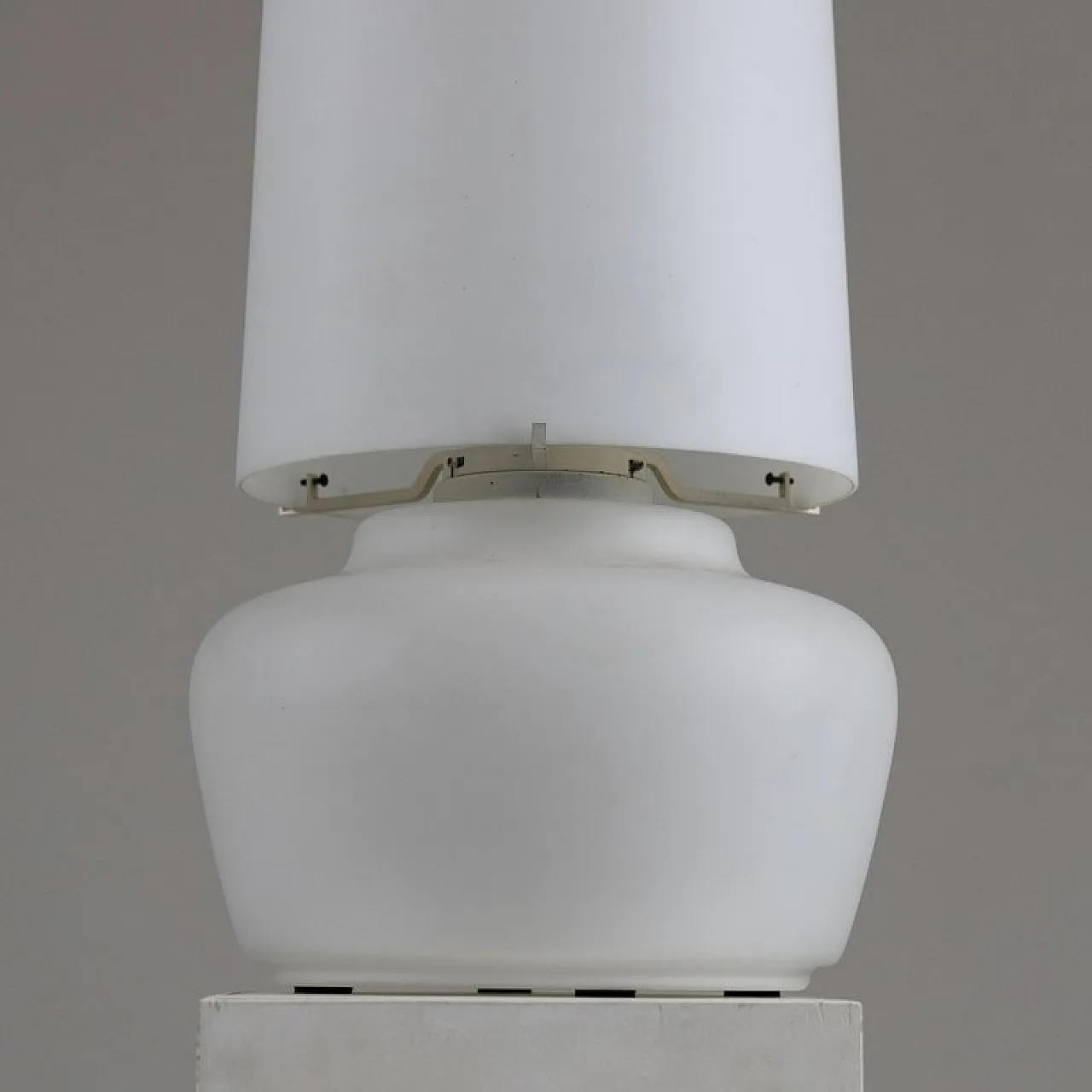 Satin glass table lamp, 1970s 4