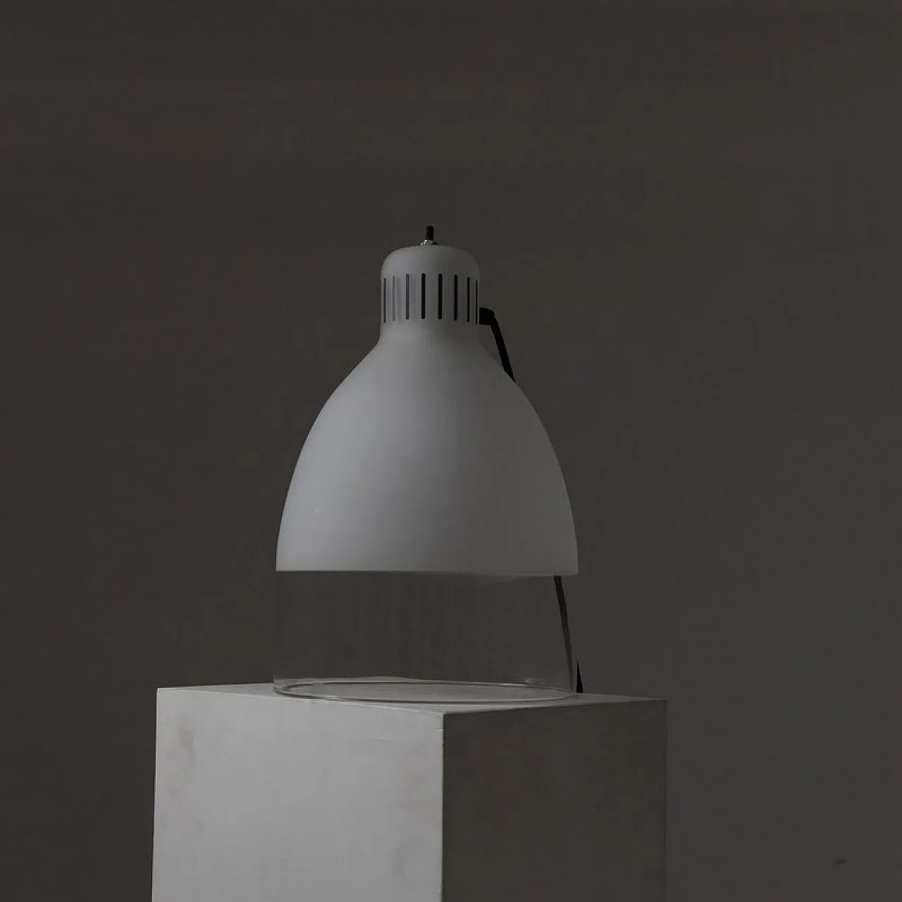 Glass table lamp from Luxo, 1980s 3