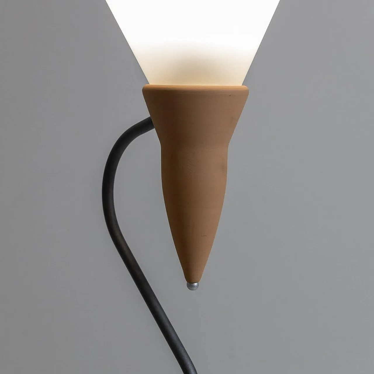 Floor lamp in terracotta, acrylic glass and aluminum, 20th century 6