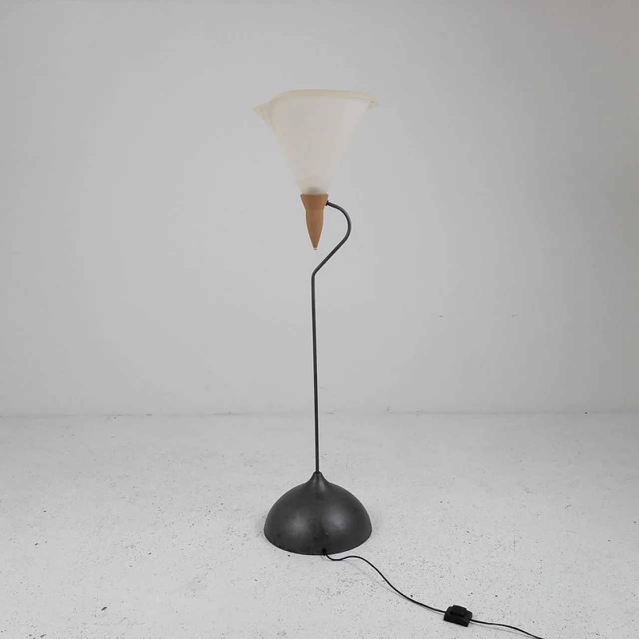 Floor lamp in terracotta, acrylic glass and aluminum, 20th century 9