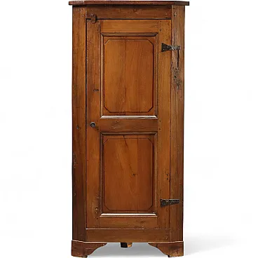 Corner unit in Italian walnut, late 19th century