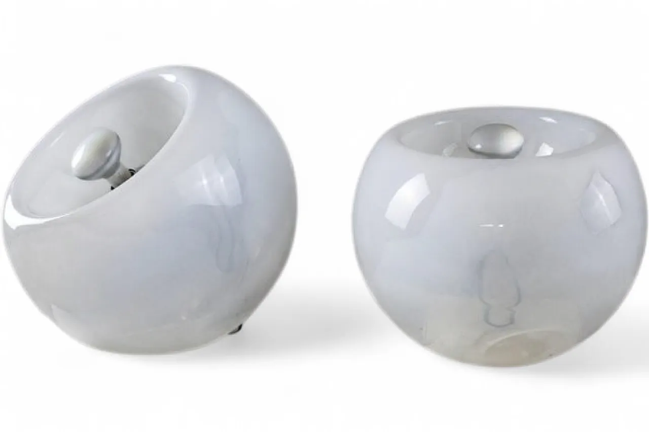 Glass Vacuna table lamp by Eleonore Peduzzi Riva for Artemide, 1970s 10