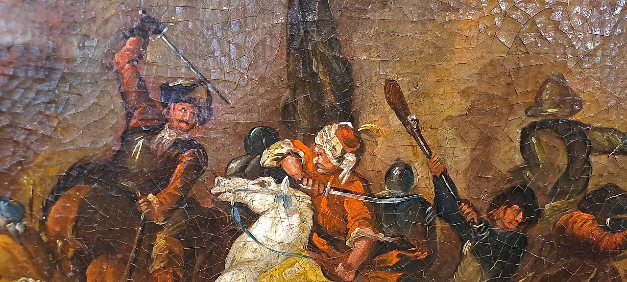 Artista della scuola del Nord, olio su tela, '700 2