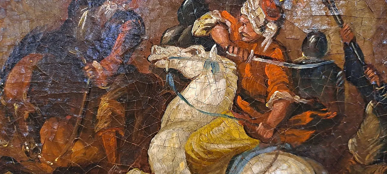Artista della scuola del Nord, olio su tela, '700 3