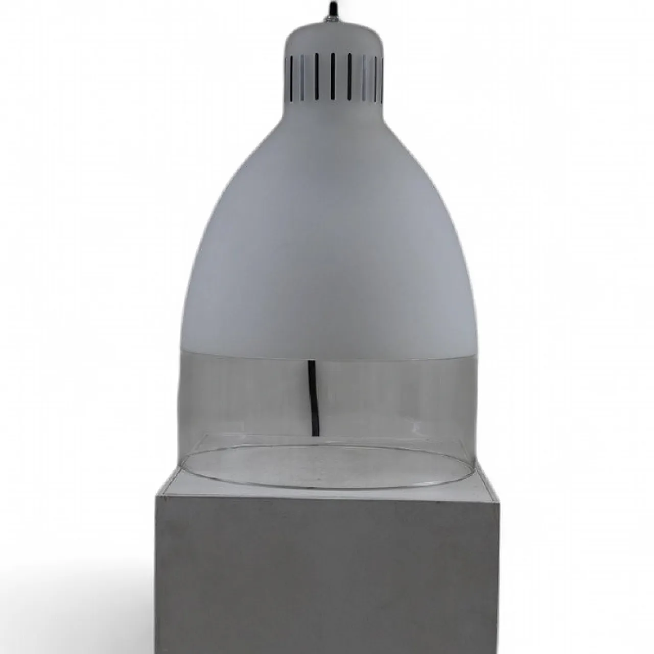 Glass table lamp from Luxo, 1980s 8