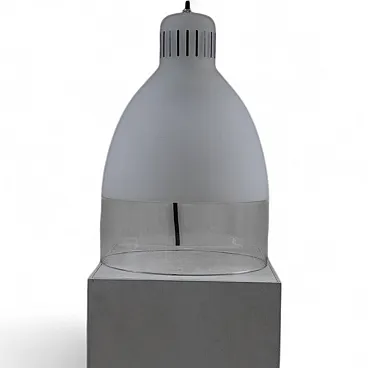 Glass table lamp from Luxo, 1980s