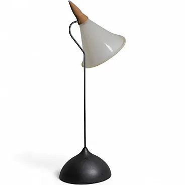 Floor lamp in terracotta, acrylic glass and aluminum, 20th century