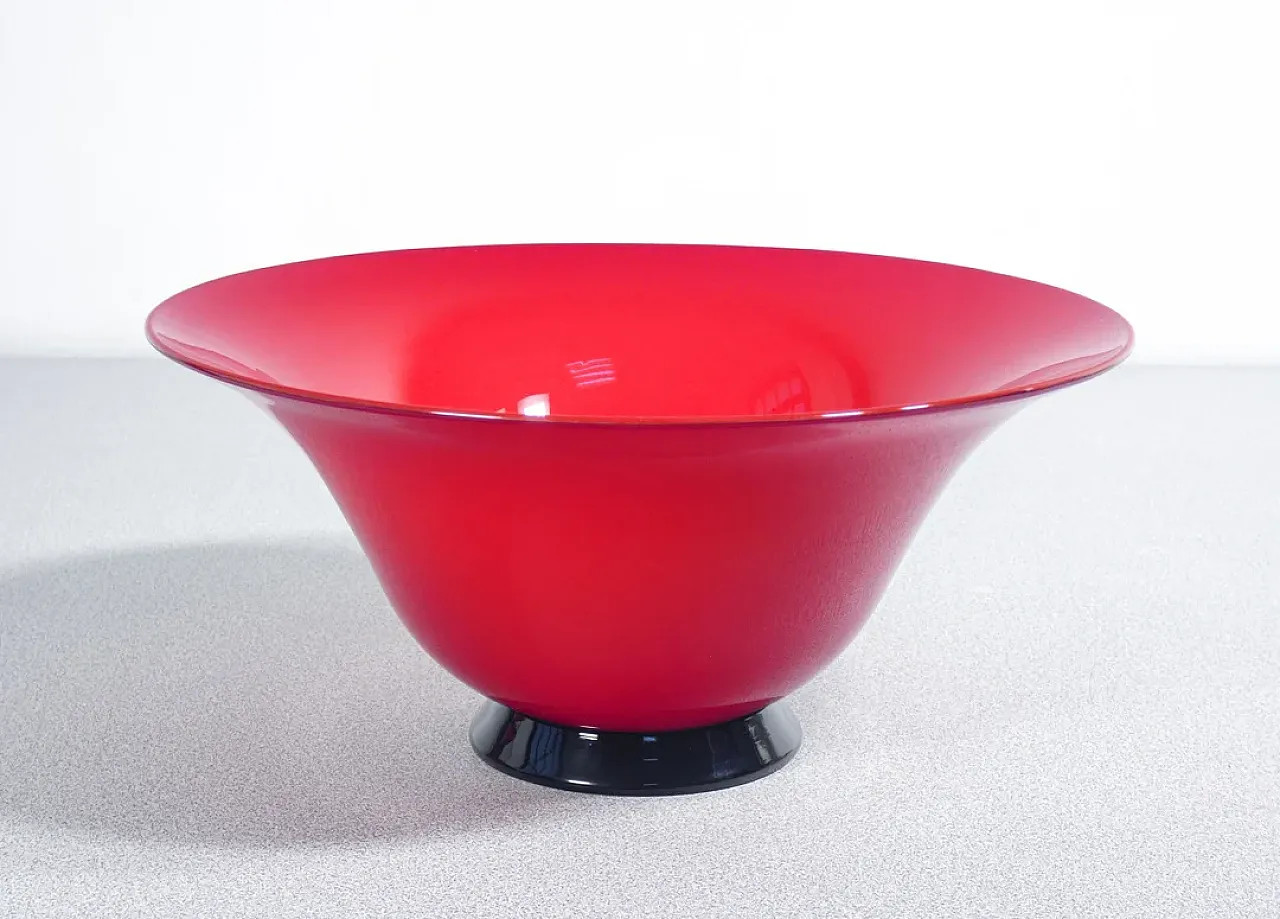 Opal blown glass cup vase by Venini, 2000s 3