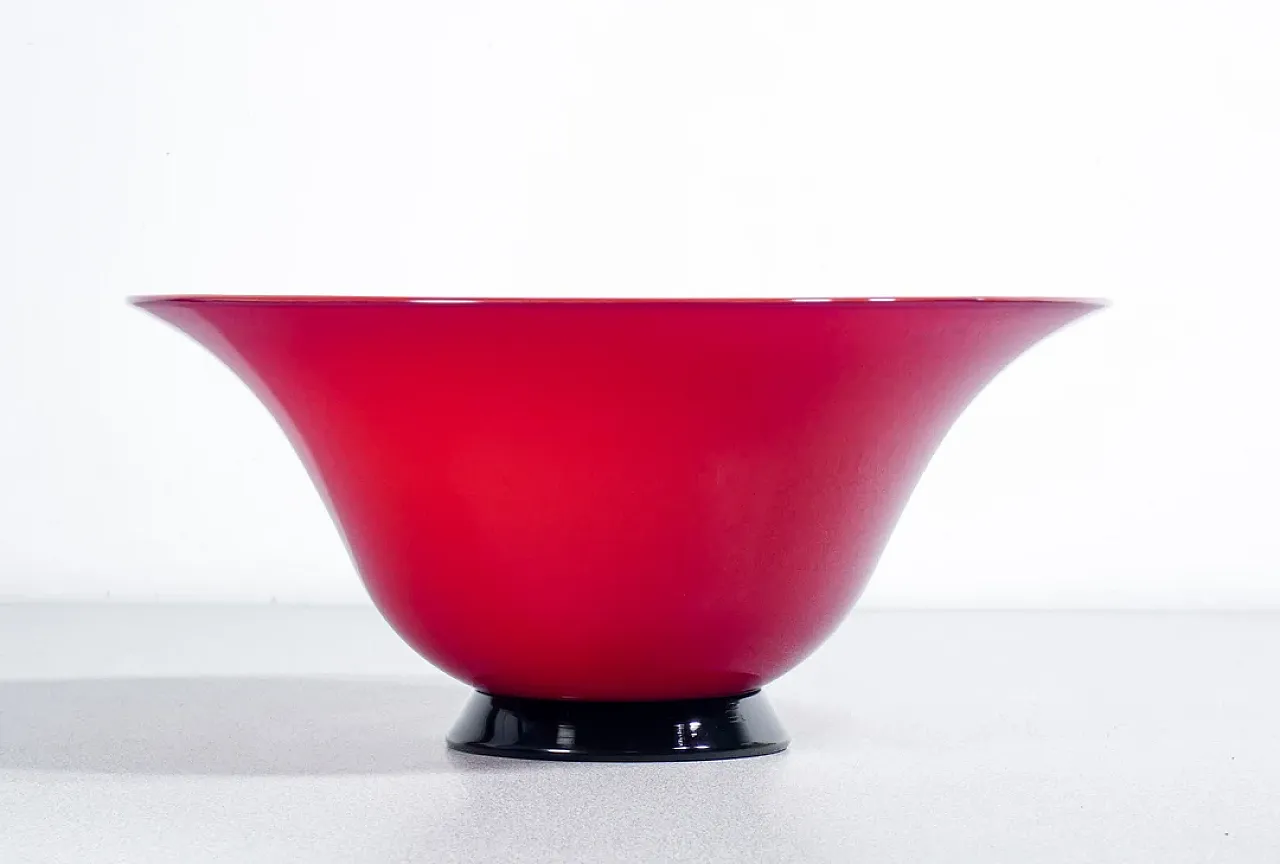 Opal blown glass cup vase by Venini, 2000s 4