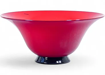 Opal blown glass cup vase by Venini, 2000s