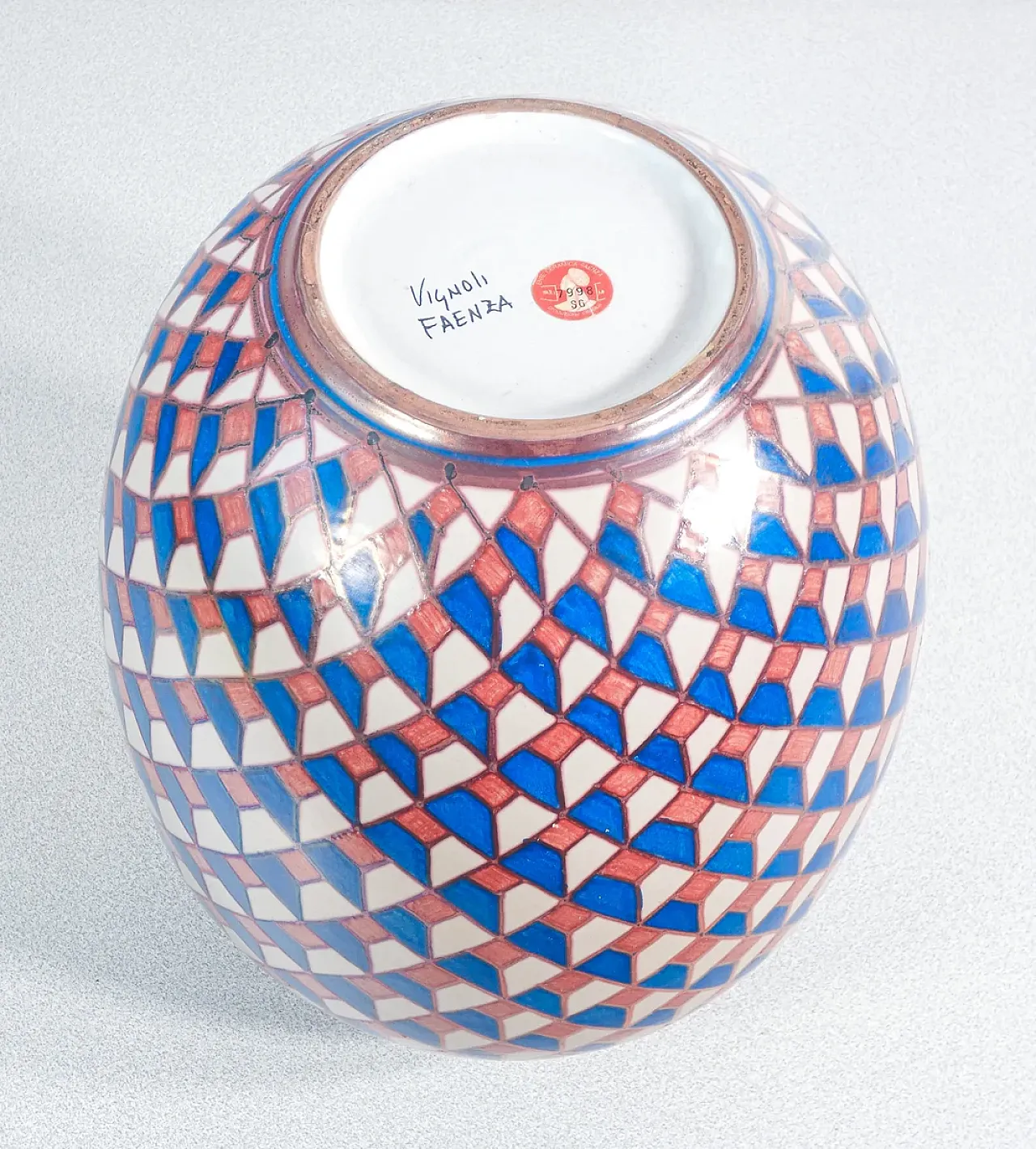 Vaso in maiolica, Bottega VIGNOLI, anni '70 7