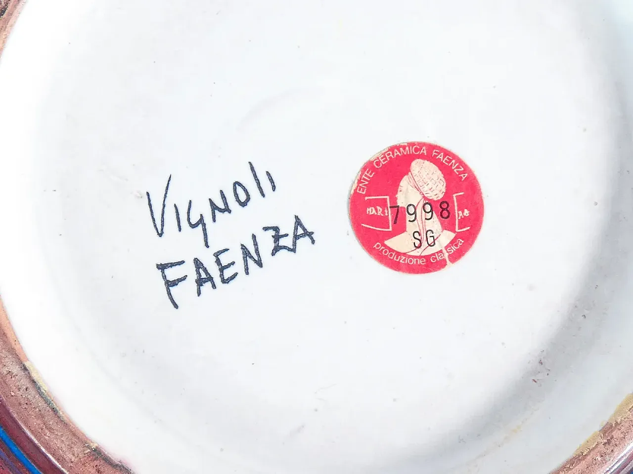 Vaso in maiolica, Bottega VIGNOLI, anni '70 8
