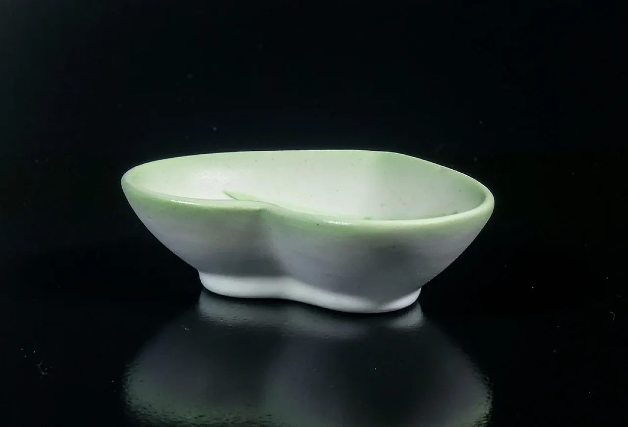 LENCI heart-shaped ceramic saucer, 1930s 5