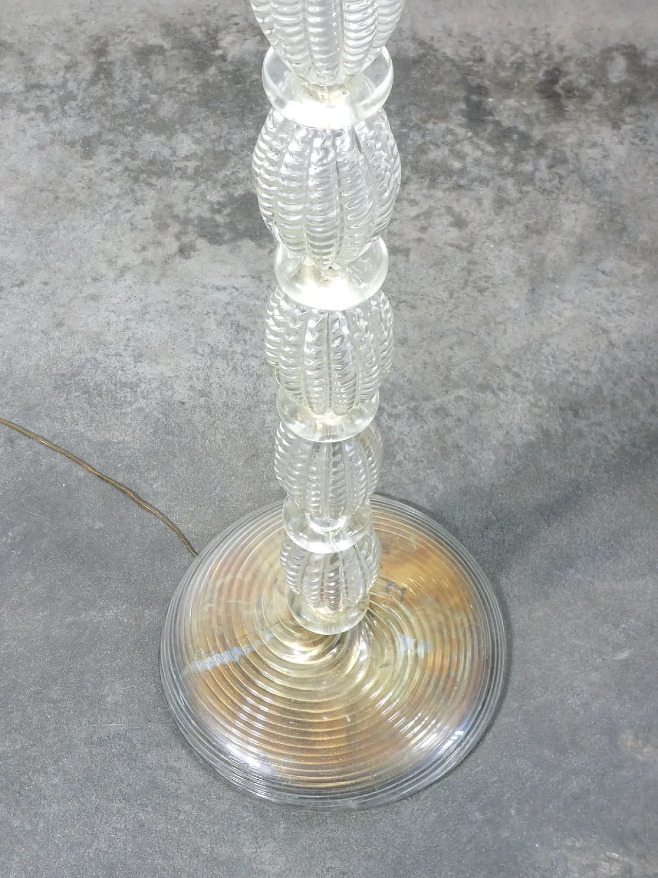 Lampada da terra in vetro soffiato di BAROVIER & TOSO, anni '40 8