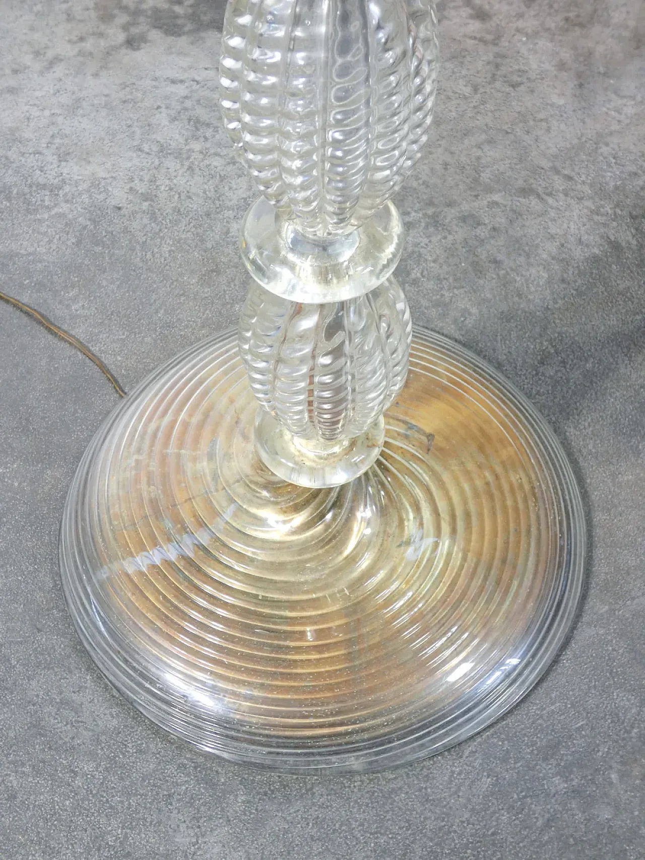 Lampada da terra in vetro soffiato di BAROVIER & TOSO, anni '40 9