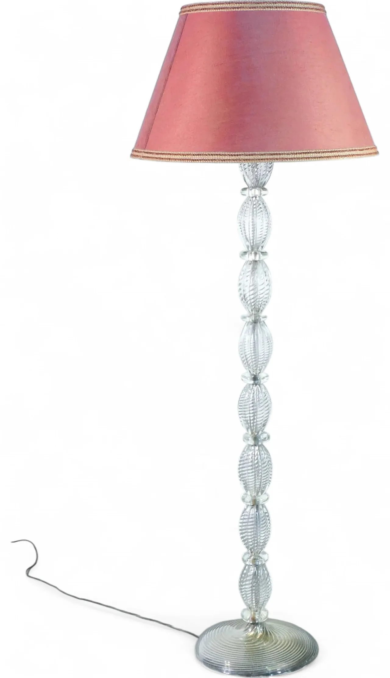 Lampada da terra in vetro soffiato di BAROVIER & TOSO, anni '40 10
