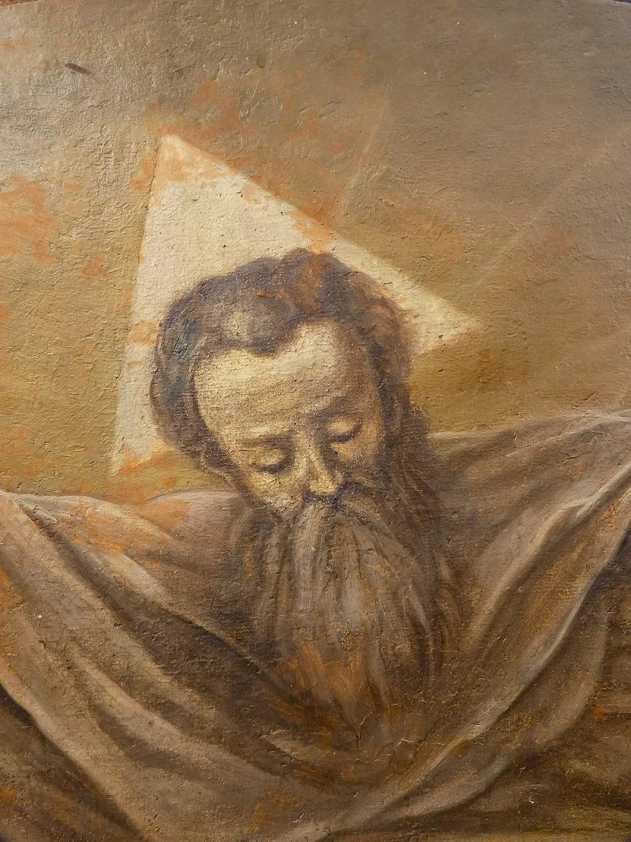 Dio Padre Trinità, olio su tela con cornice in legno, '800 5