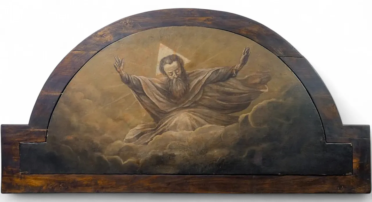 Dio Padre Trinità, olio su tela con cornice in legno, '800 10